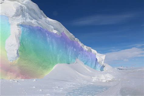 The Magical Dance of Ice and Rainbow Colors
